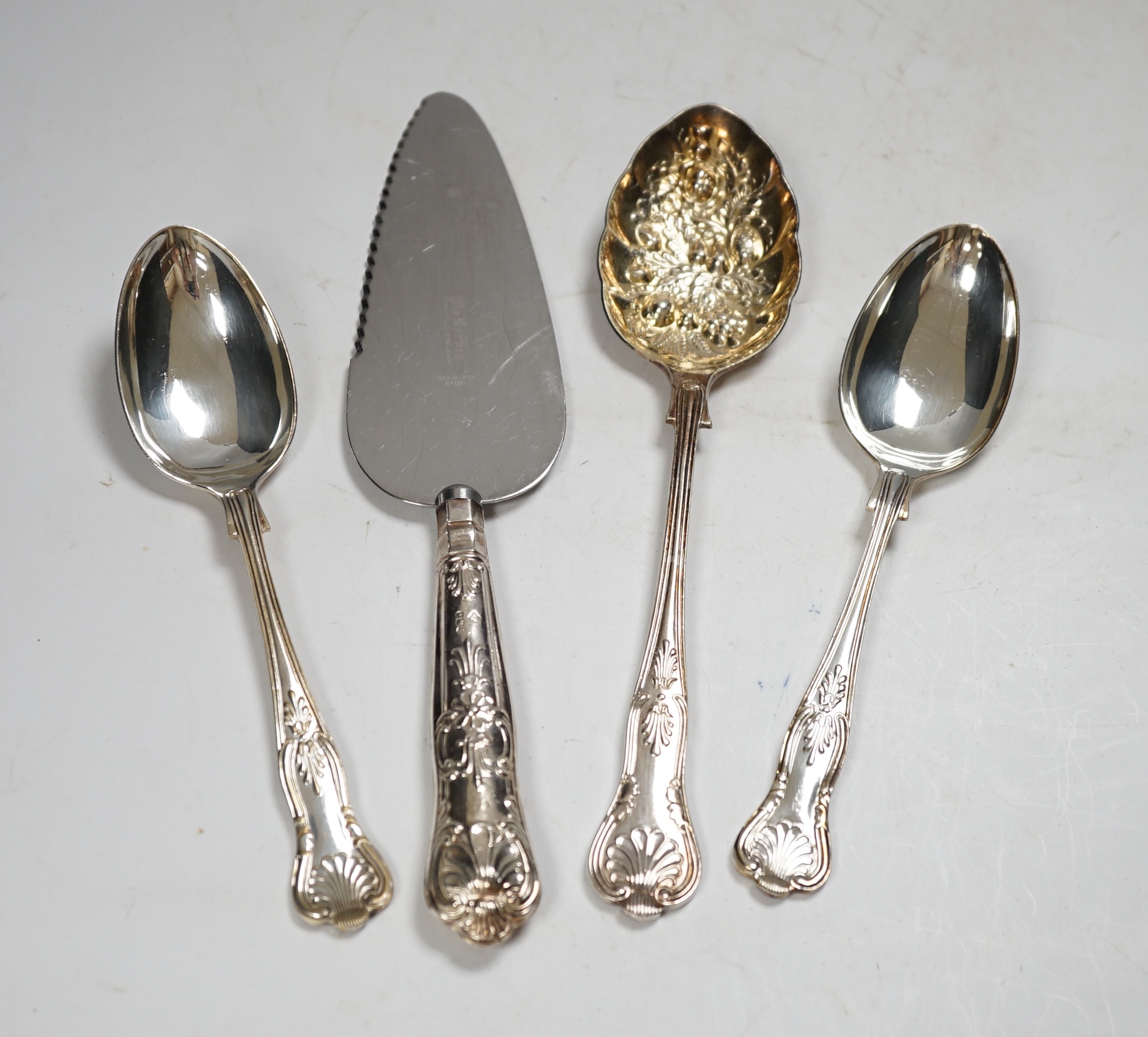 A quantity of silver plated flatware